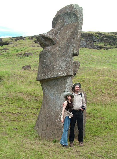 Image of Robert Schoch and Katie Ulissey on Easter Island