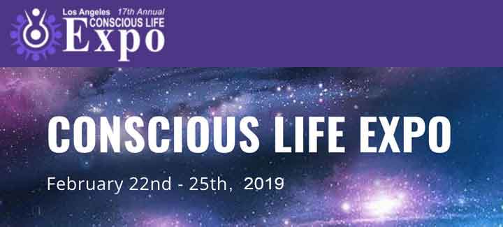 Banner for the Conscious Life Expo in 2019