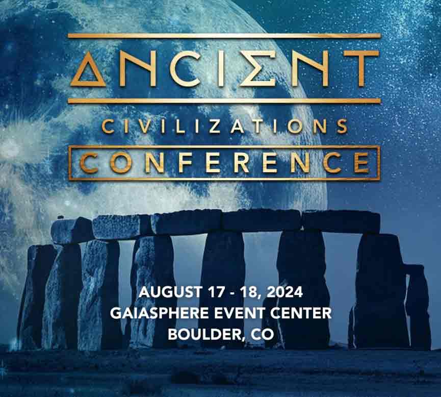 Poster for Gaia's Ancient Civilizations conference in 2024