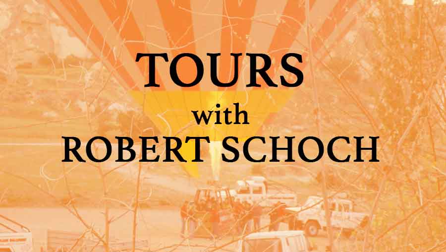 Promo for tours with Robert Schoch in 2020 - 2022