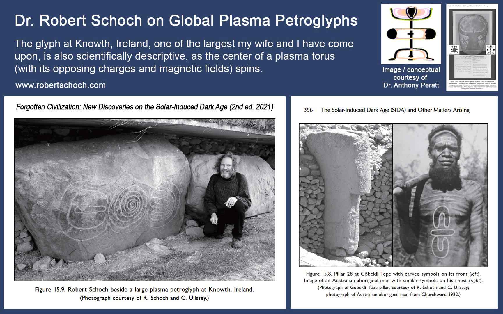 Plasma petroglyphs at Knowth in Ireland