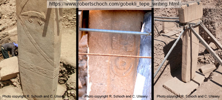 Three different views of Pillar 18 at Göbekli Tepe