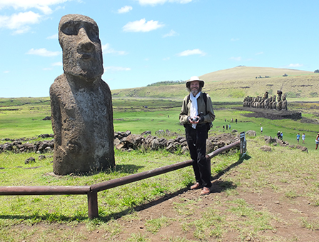 Image of Robert Schoch on Easter Island