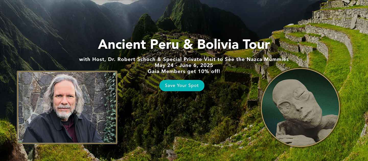 Poster for a tour of Peru and Bolivia in 2025 with the Gaia organization