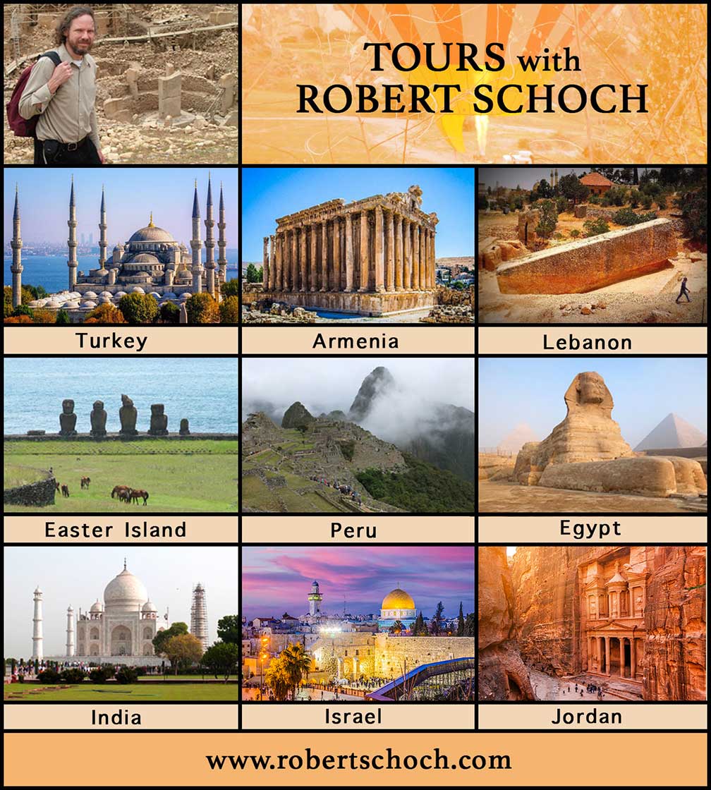 Advertisement for tours with Robert Schoch, 2020 through 2022