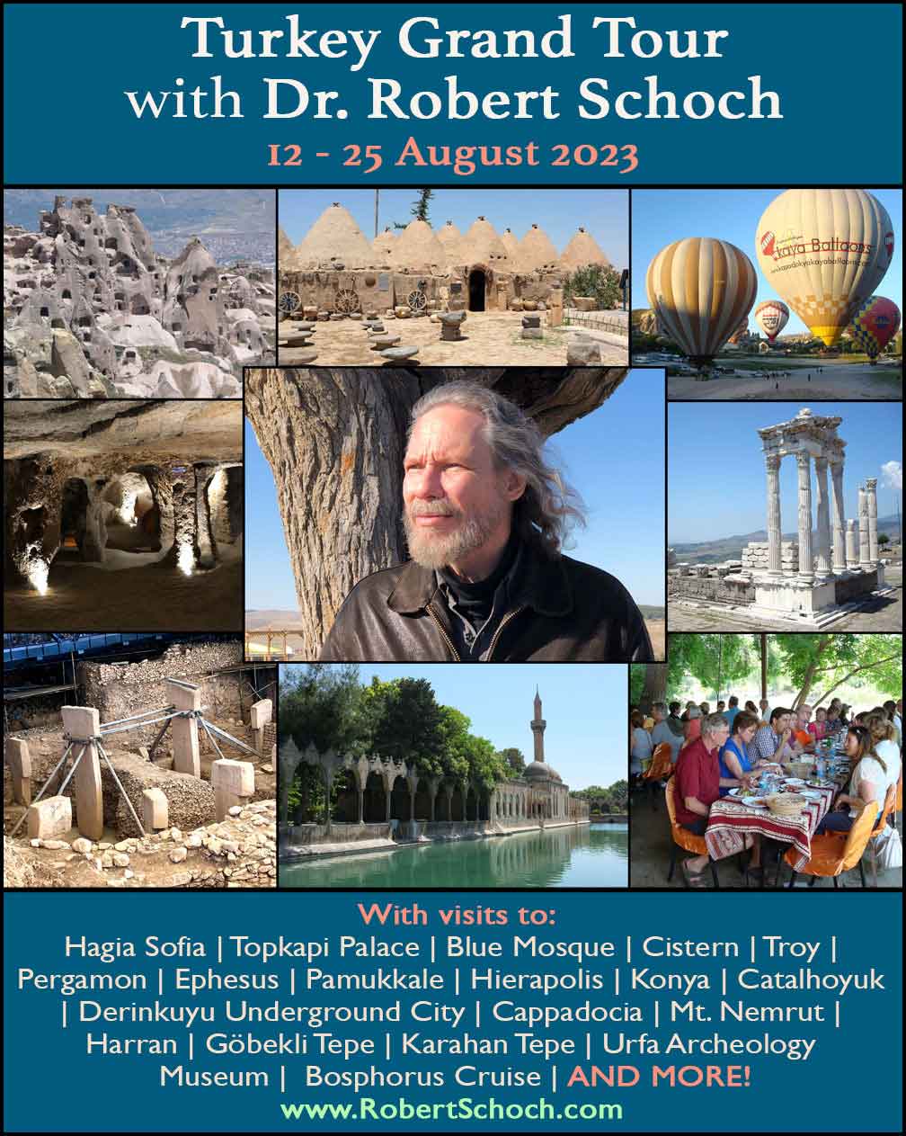 Advertisement for Egypt tour in June of 2019 with Robert Schoch